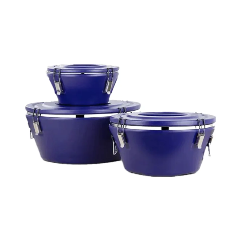 Cooking Casseroles Stainless Steel Ice Bucket Huge Round 15L+26L+37L Food Storage Container For Home Use