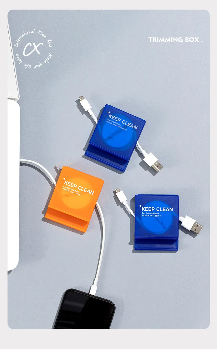 household supplies Data cable storage box Charging cable rotating winding reel Portable mobile phone cable organizer