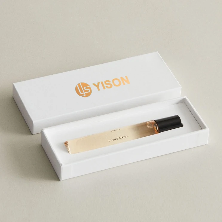 Custom Logo Round Roll On 10ml Empty Bottle Perfume Sample Gift Box Paper Packaging Box Luxury Perfume Box Packaging