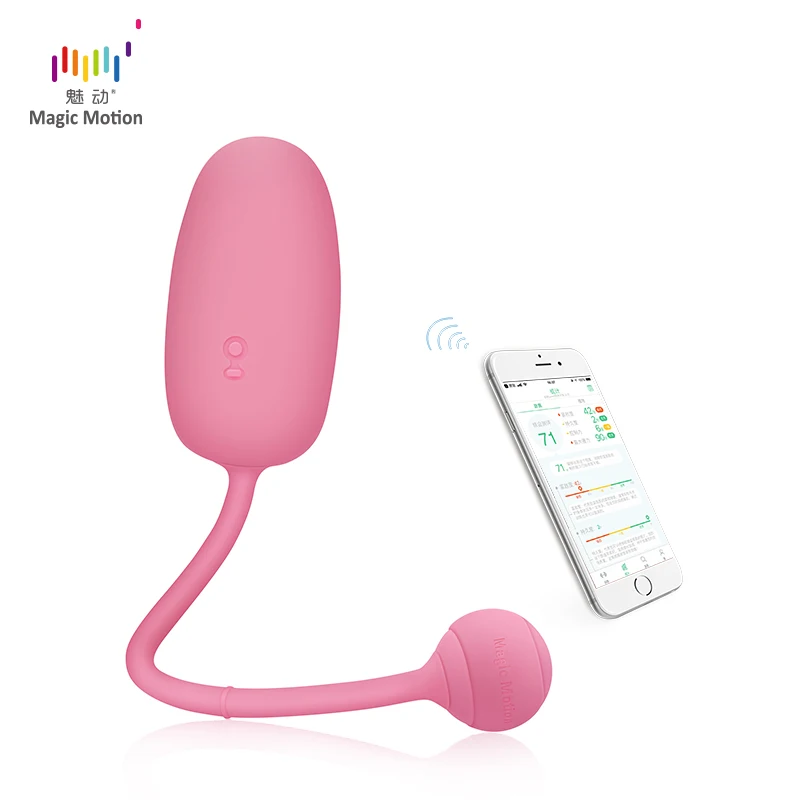 Sex Toy Can Be Used with APP Magic Motion or without APP Voice Coach Trace The Training History Kegel Ball Body Wireless Pink