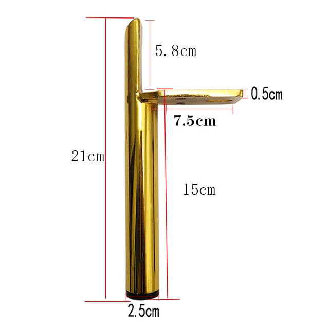Прямая продажа с завода, металлические золотые современные дизайнерские складные ножки для мебели, поддерживающие ножки на 90 градусов