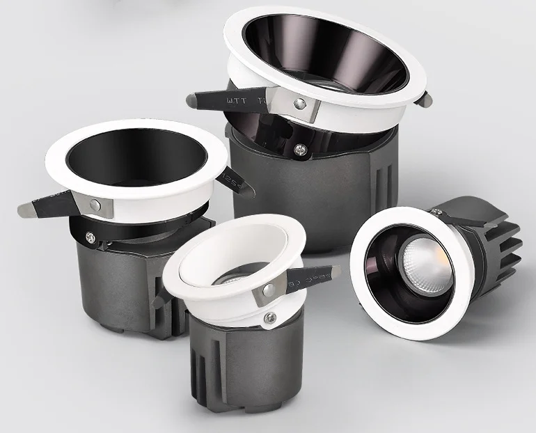 Точечные светильники COB, глубокая Антибликовая настенная лампа, Светодиодная потолочная лампа с утопленным светильником, регулируемая безголовая лампа с 95 открытыми отверстиями