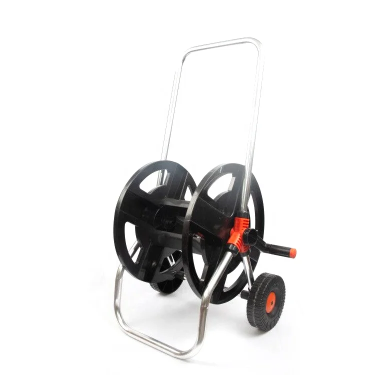 Best Sale High Quality ABS TPR 1/2' Water Lawn Sprinkler Hand Crank Hose Reel With Aluminum Tube Trolley For Garden