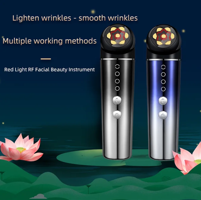 OEM Microcurrent Facial Massager Lifting Device Radio Frequency Skin Tightening Beauty Machine Home Use Light Therapy Red Light