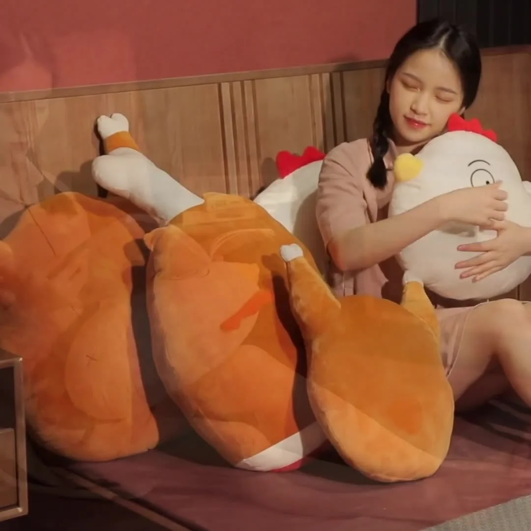 Simulation chicken wings creative pillow custom plush sofa cushion decoration sleeping pillow wholesale