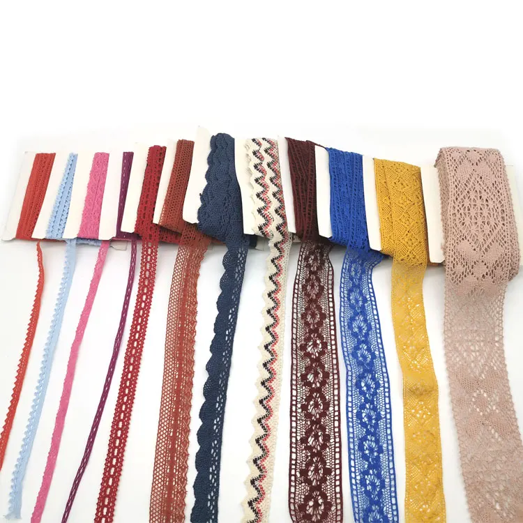  LC007 Garment accessories краситель для того чтобы соответствовать хлопчатобумажная кружевная отделка жаккардовые кружева приятного розового цвета из хлопка женское