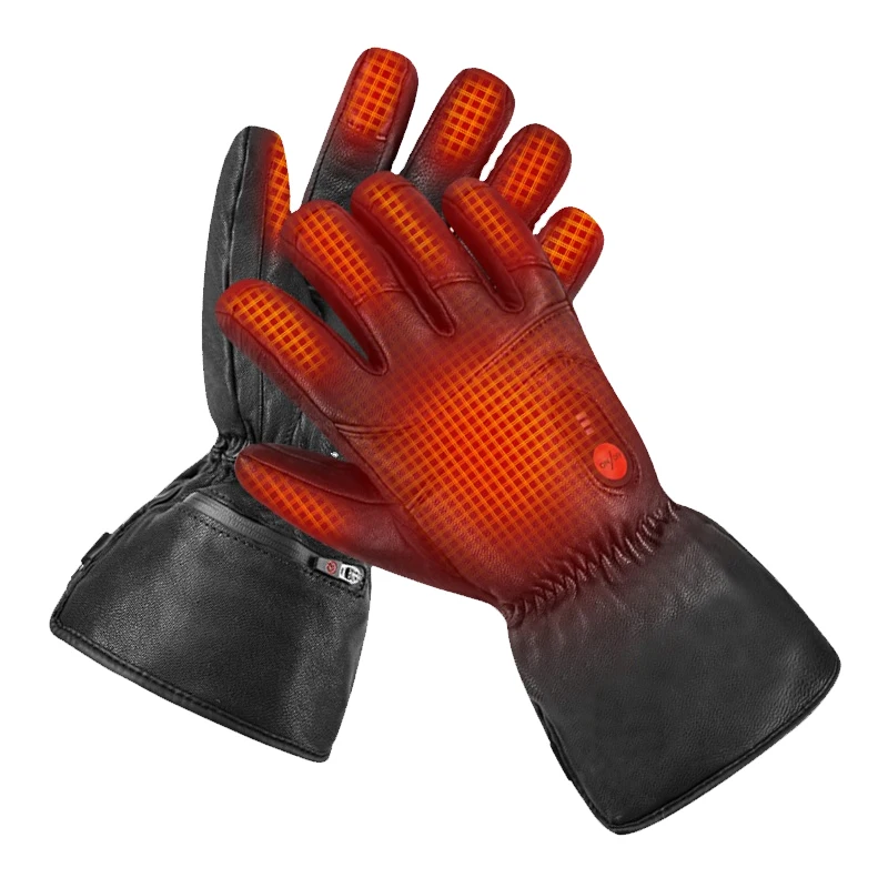 Зимние водонепроницаемые теплые износостойкие дышащие мотоциклетные перчатки 5 в с перезаряжаемой литиевой батареей и подогревом