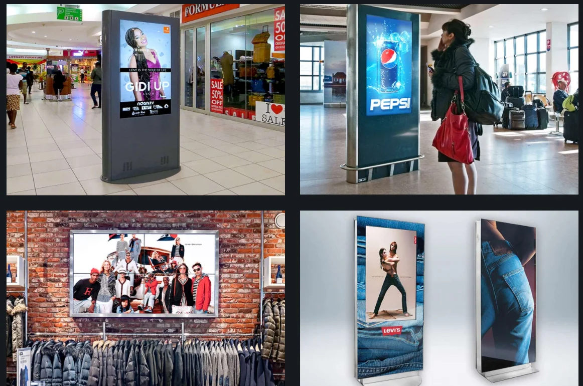 Street light LCD LED advertising display sunlight readable LG  outdoor waterproof kiosk signage banner screen