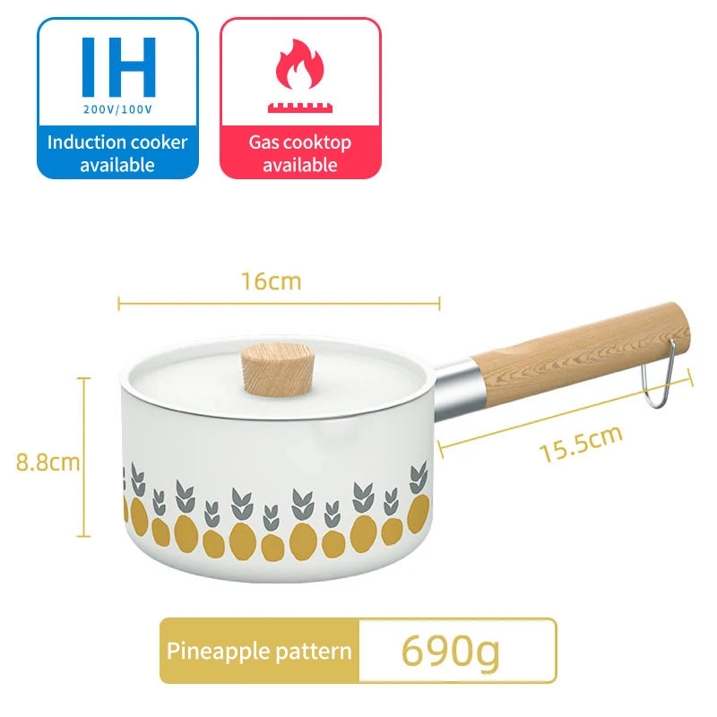Cookware set kitchen use boiling pan marble non stick single handle aluminium Sauce Pan set