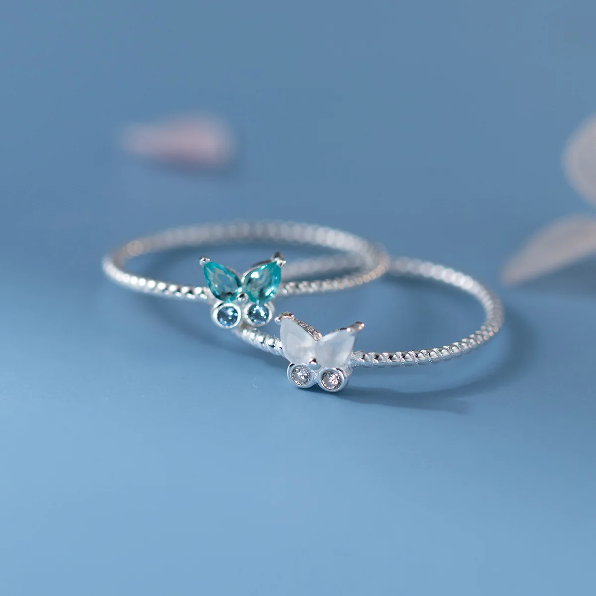 New Arrival Trendy 925 Sterling Silver Dainty Butterfly Ring Luxury Jewelry Women Rings