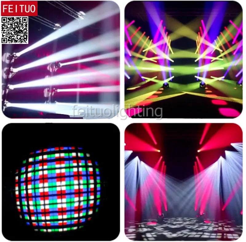 4pcs With 1 Road Case 360 Degree Tilt Rotate 60w Robe Led Moving Head, Rgbw Beam Led Moving Head Dmx512 Stage Light
