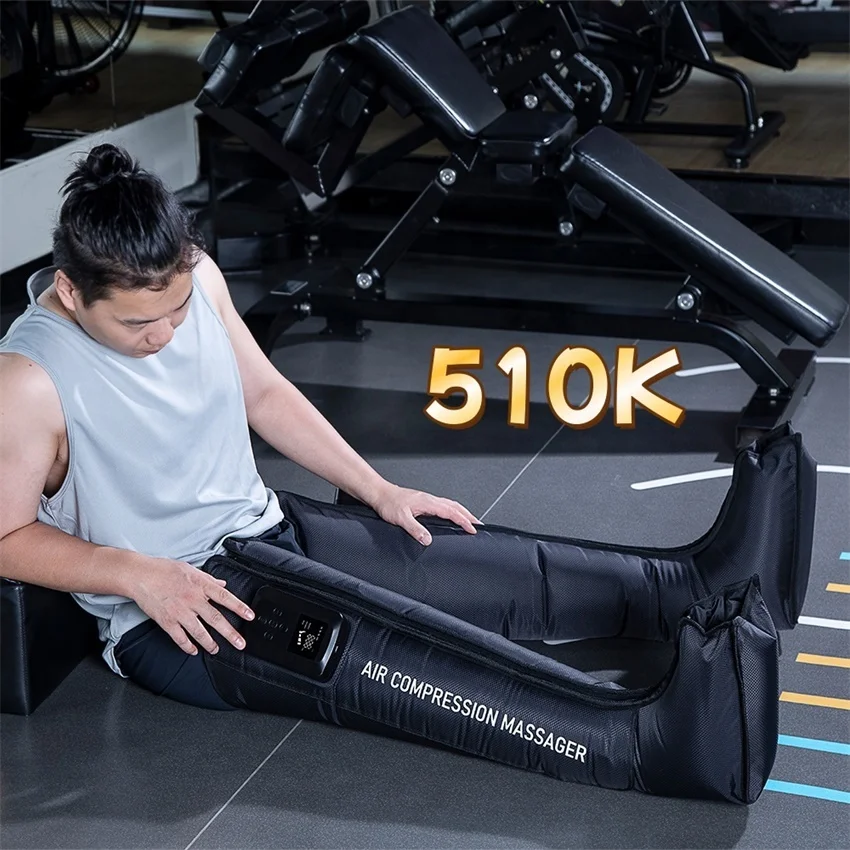 Factory Oem 510K Leg Compression Boots Recovery Wireless 8  Chambers Air Leg Massage Compression Boots For Edema Leg Massager