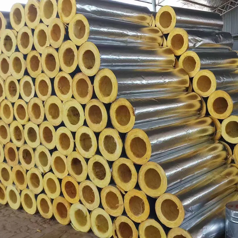 Custom good performance thermal glass wool tube fiber glass wool tube glass wool pipe insulation fireproof
