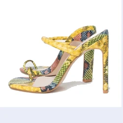 Women shoes 2020 slippers sandals high heels stiletto shoes women snake skin sandals for women and ladies