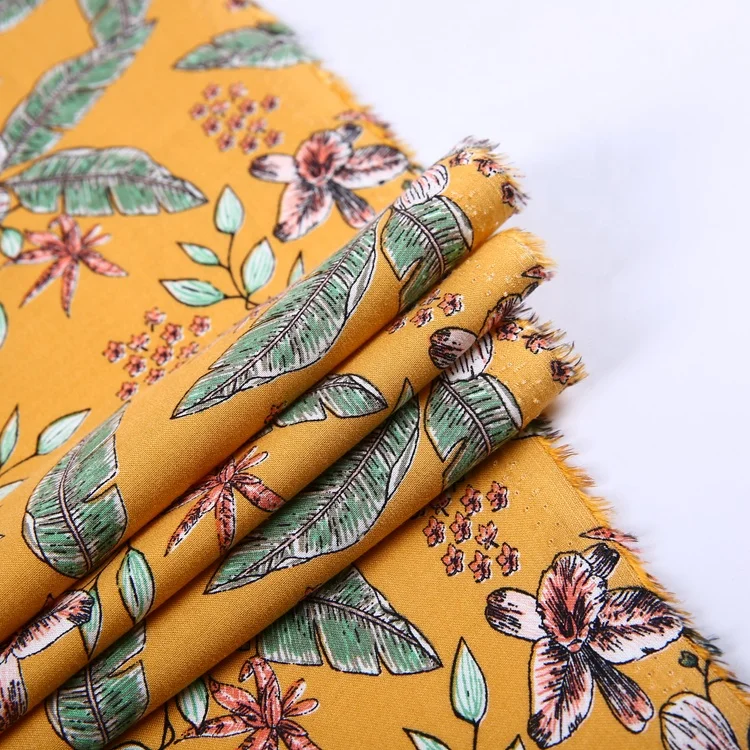100% viscose rayon screen print fabric rayon african  wax prints spun rayon  weaving fabric 6 yards