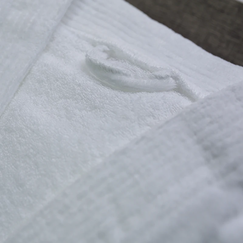 CFL manufacturers hot products oem logo outside 100% cotton soft white hotel kimono bathrobe for african spa