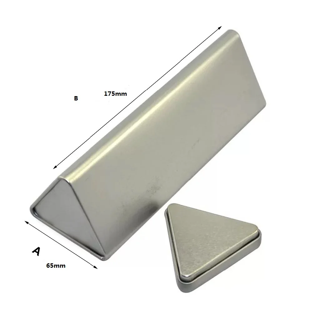 custom triangle shape metal gift  tin packing box