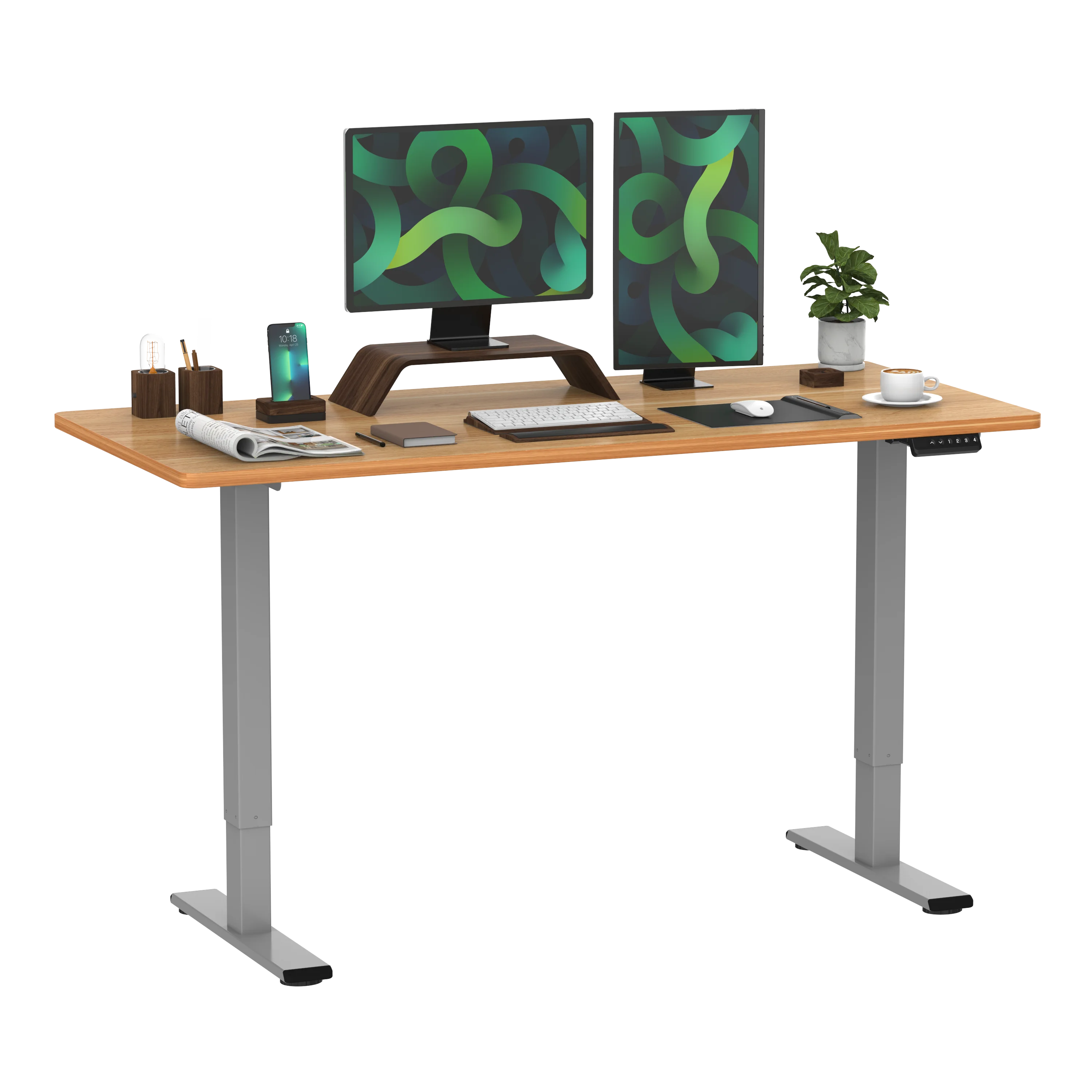 Loctek ET262, самый эффективный двухмоторный Электрический регулируемый по высоте Настольный каркас для работы в офисе, экономичный стол для сидения, двухступенчатый стол