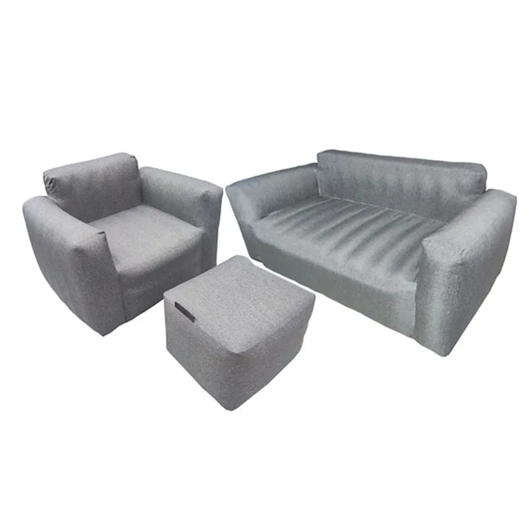 Wholesale OEM Custom Leisure Camping Sofa Chair Accessories Pump PVC Fabric Inflatable Sofa