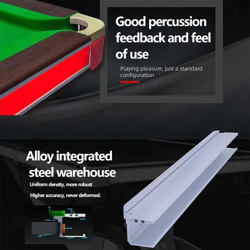 Best Selling 9ft Chinese Pool Table Superior Billiard Table Plastic Pocket Slate/Snooker Handcrafted Wood Design