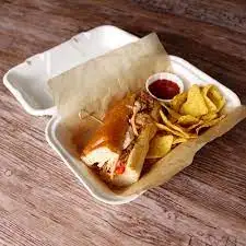 Customized Biodegradable Disposable Round Bowl Sugarcane Bagasse Clamshell for Hot Food