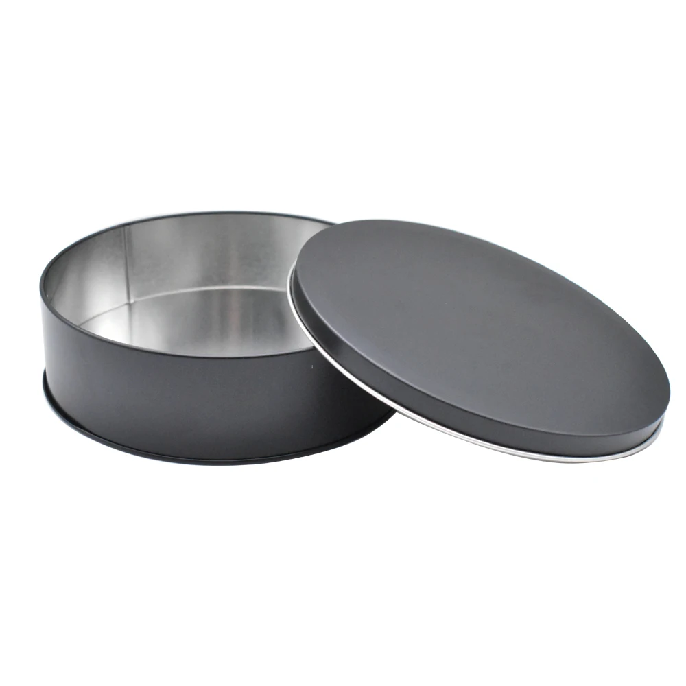 6.6Inch  8Inch Round Food Safe Cake Premium Cookie Tin Gift Container Metal Storage Can