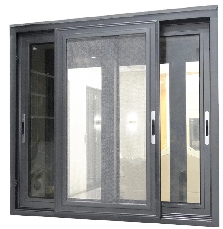 China latest aluminum glass sliding glass windows powder coating color sliding windows
