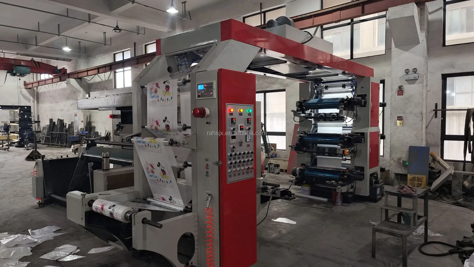 YT-6800 Stack type 6 colors middle speed plastic roll to roll flexographic printer press machine