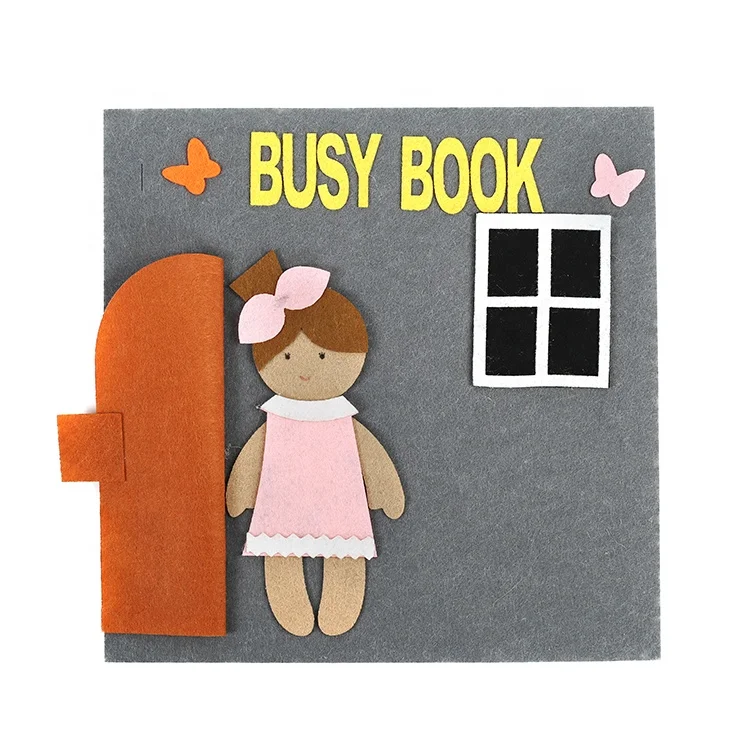 
Custom cheap kids educational activity felt fabric baby books 