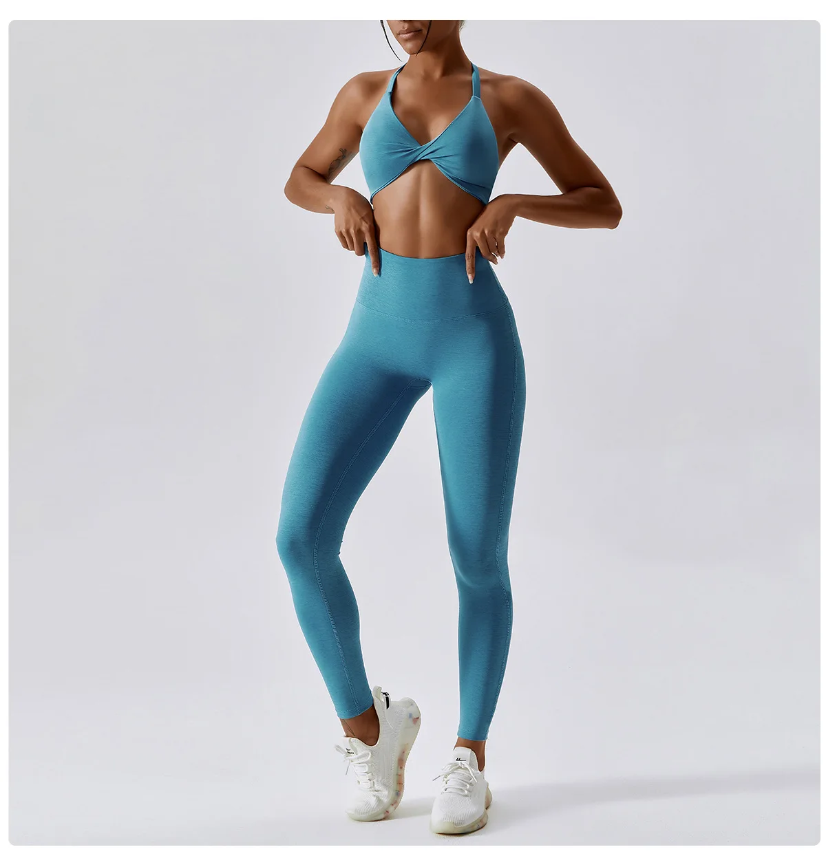 New Style High Quality Soft Fabric Yoga Wear Lift Butt Jogging Suit Seamless Fitness Clothing