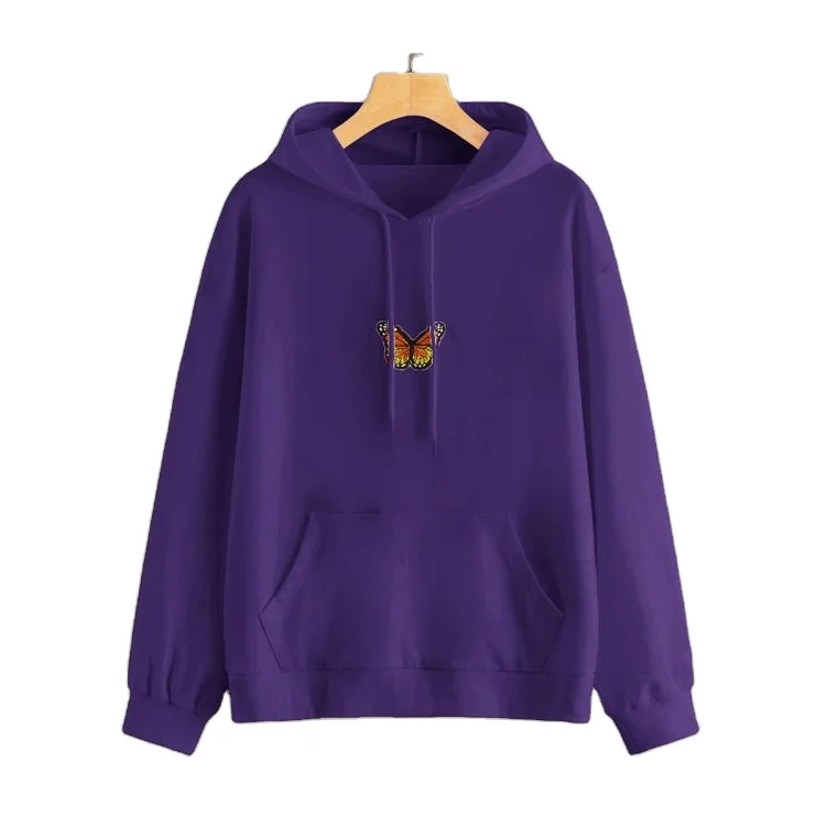 Hot Sale New Long Sleeve Oversized Ladies Hoodies Custom Logo Women Active Wear Sweatshirt Low Price Women Pullover Hoodies