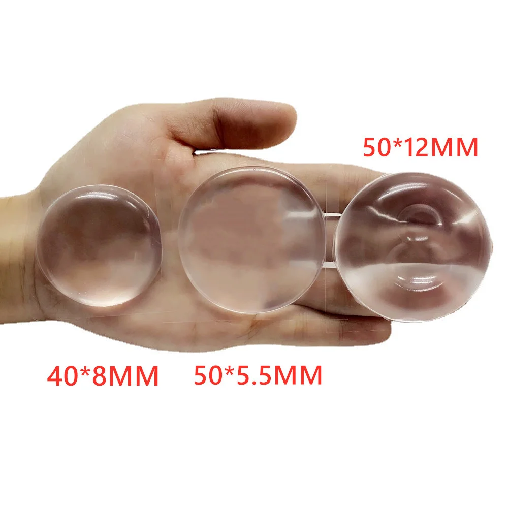 Quiet Transparent Round Soft Rubber Wall Protector Self Adhesive Door Handle Bumper Door Knob Wall Shield Stopper