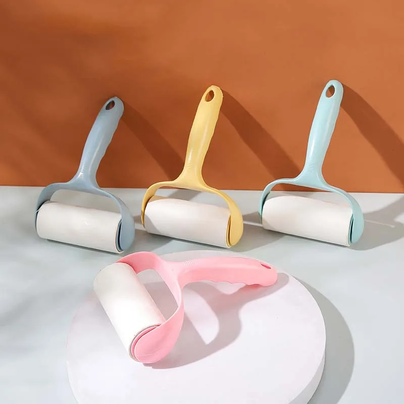 Detachable roller type home coat sticking device sticky lint cleaning roller roll duster brush