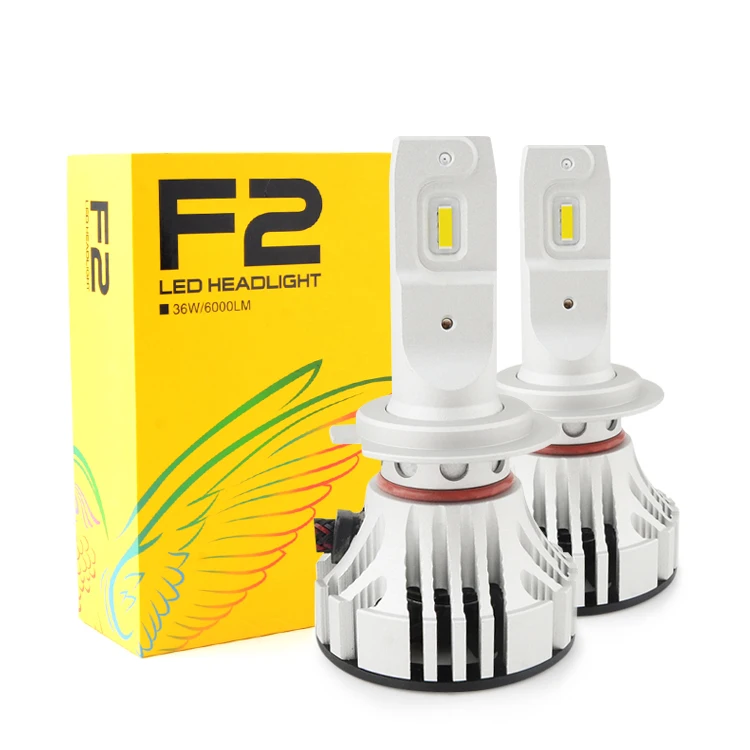Auto Lighting System F2 Led Headlight Super Bright Led Headlight 72W 12000Lm H4 H7 H1 H11 H13 Car LED Headlight