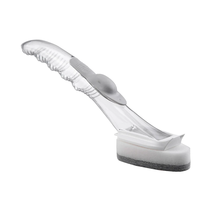 Soap Dispensing Dish Brush with 3 Replaceable Heads No Leaking Kitchen Dish Scrubber Brush with Soap Dispenser for pot Cleaning