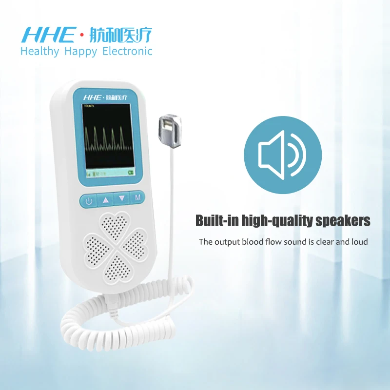 9.0 MHz Probe Portable Medical Veterinary Vascular Doppler Ultrasound Cold Animal VAT Pet Disease Detection Veterinary Monitor