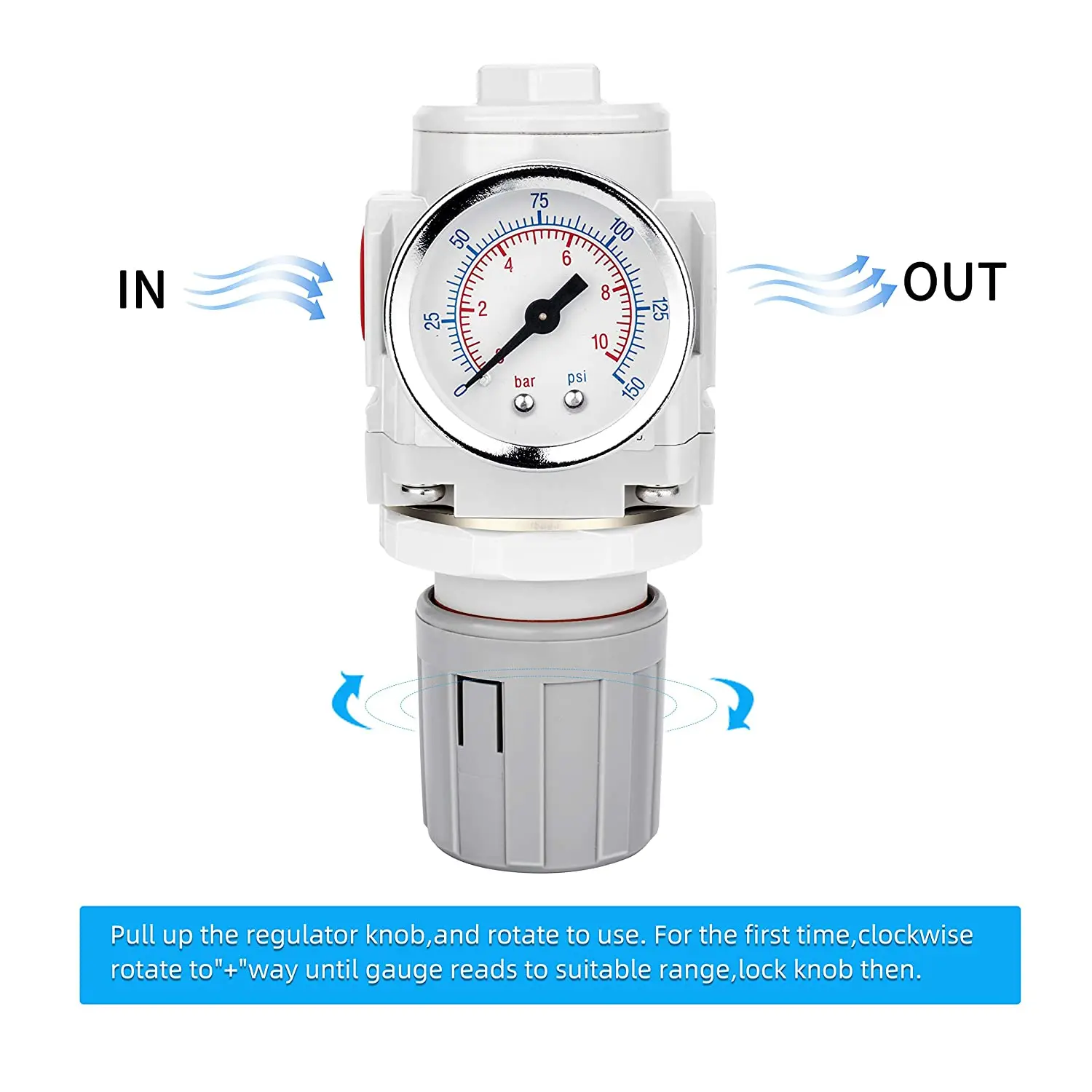 NANPU 3/8 Inch BSP SMC Type AR3000-03 Pneumatic Air Source Treatment Air Filter Pressure Regulators