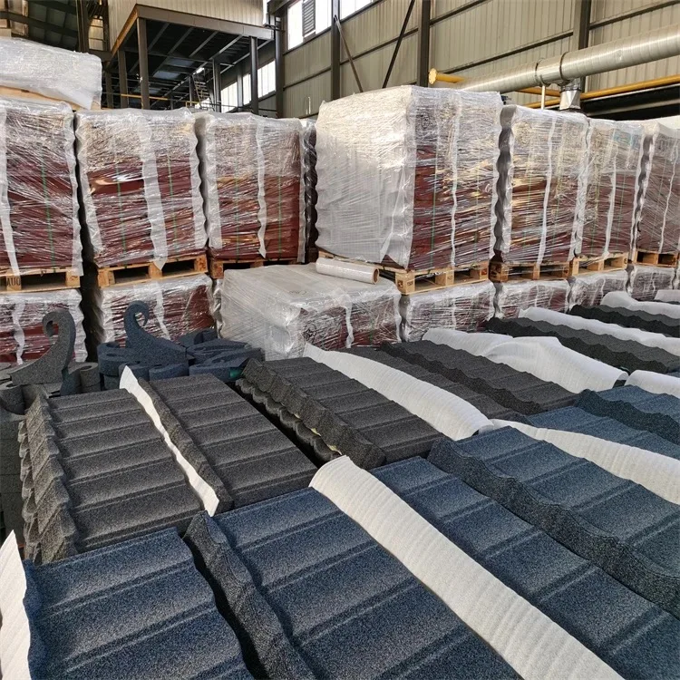 roofing tile for villa building  0.45mm thick stone coated metal roof tile  stone coated metal roof tile