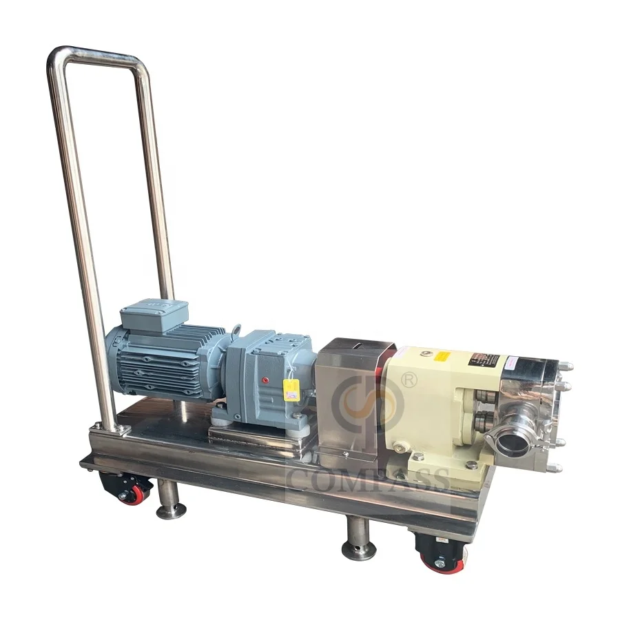 7.5HP 5.5KW ZB3A-52 Stainless Steel SS304 SS316L Double Wing Rotor Lobe Pump With Transferring High Viscosity Liquid