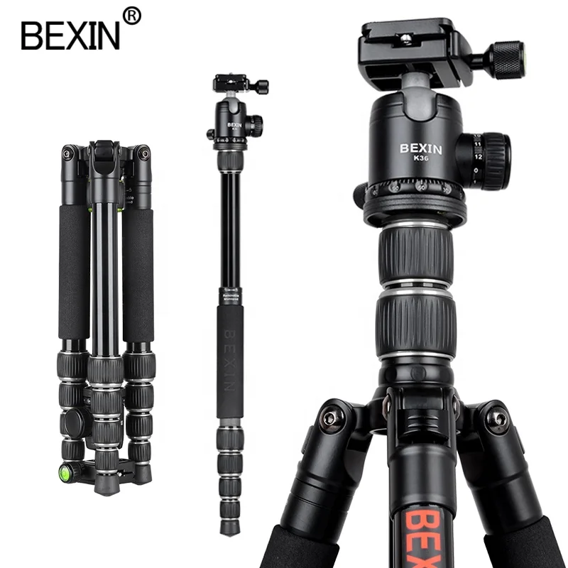 BEXIN Путешествия 10 кг загрузка 5 секций вращение на 360 градусов шаровая Головка алюминиевый компактный сверхмощный штатив для видеокамеры