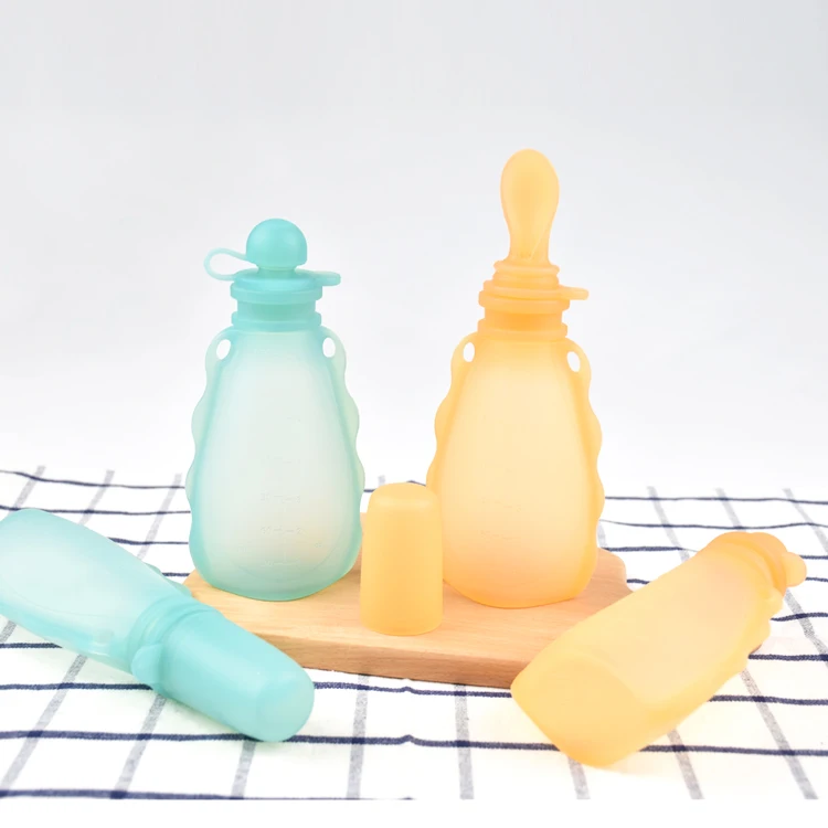 Squeeze For Toddlers Holder Bag Storage Silicone Juice Baby Snack Container Reusable Food Feeding Pouches Bag