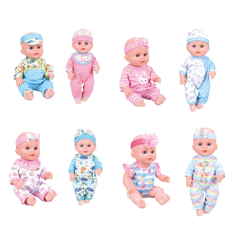 Wholesale High Quality 12 Inch Cute Silicone Reborn Toddler Doll Newborn Baby With Included Sound Battery Baby Bottles