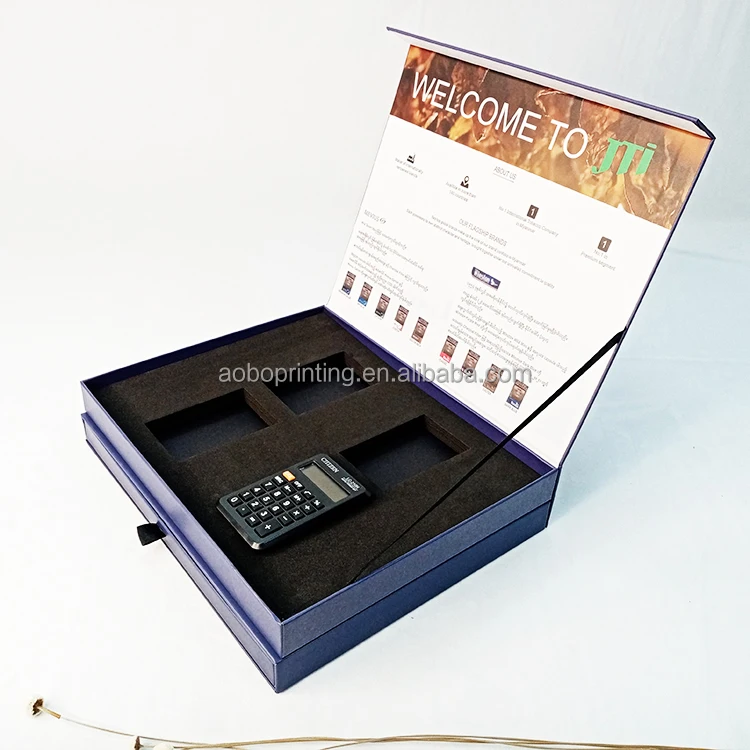 2 layer magnetic lid closure custom design gift package boxes with eva foam, gift box set for books/Photo/ Frame/wallet/sticker