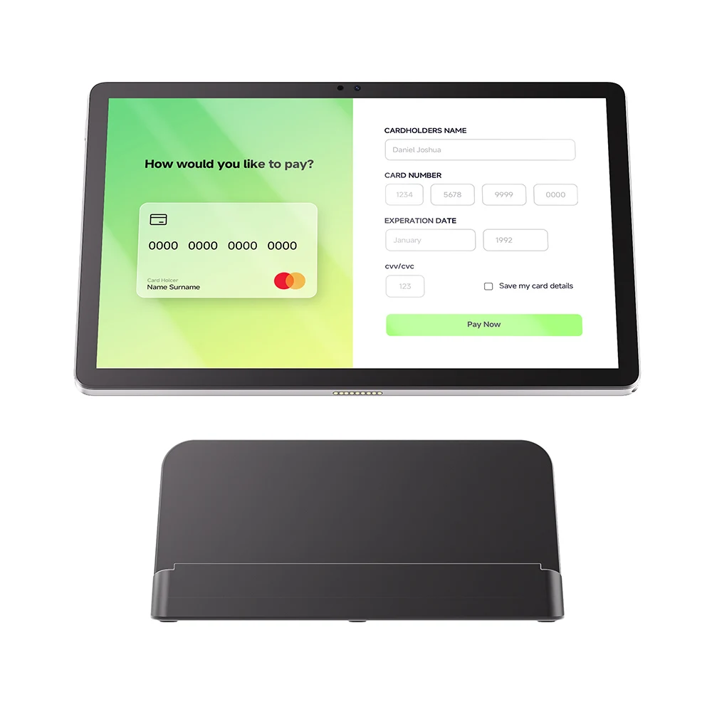 Countertop android touch panel 11 inches frontal nfc pos customer display KDS restaurant retail shops menu order tablet