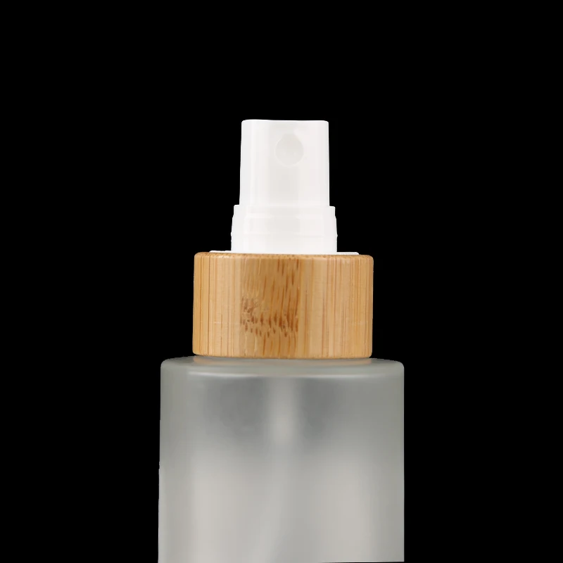 Natural Eco-Friendly Empty Matt Frosted Fine Mist 50ml Glass Spray Perfume Bottle With 20/410 Bamboo Spray