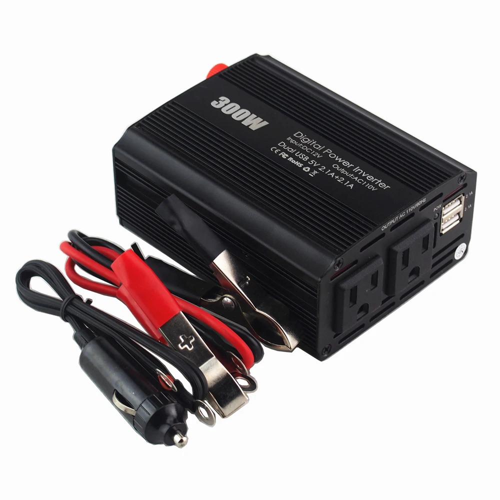 300W Power inverter china DC 12V to AC 110V 220V Modified Sine Wave For AC Outlet And USB Type A