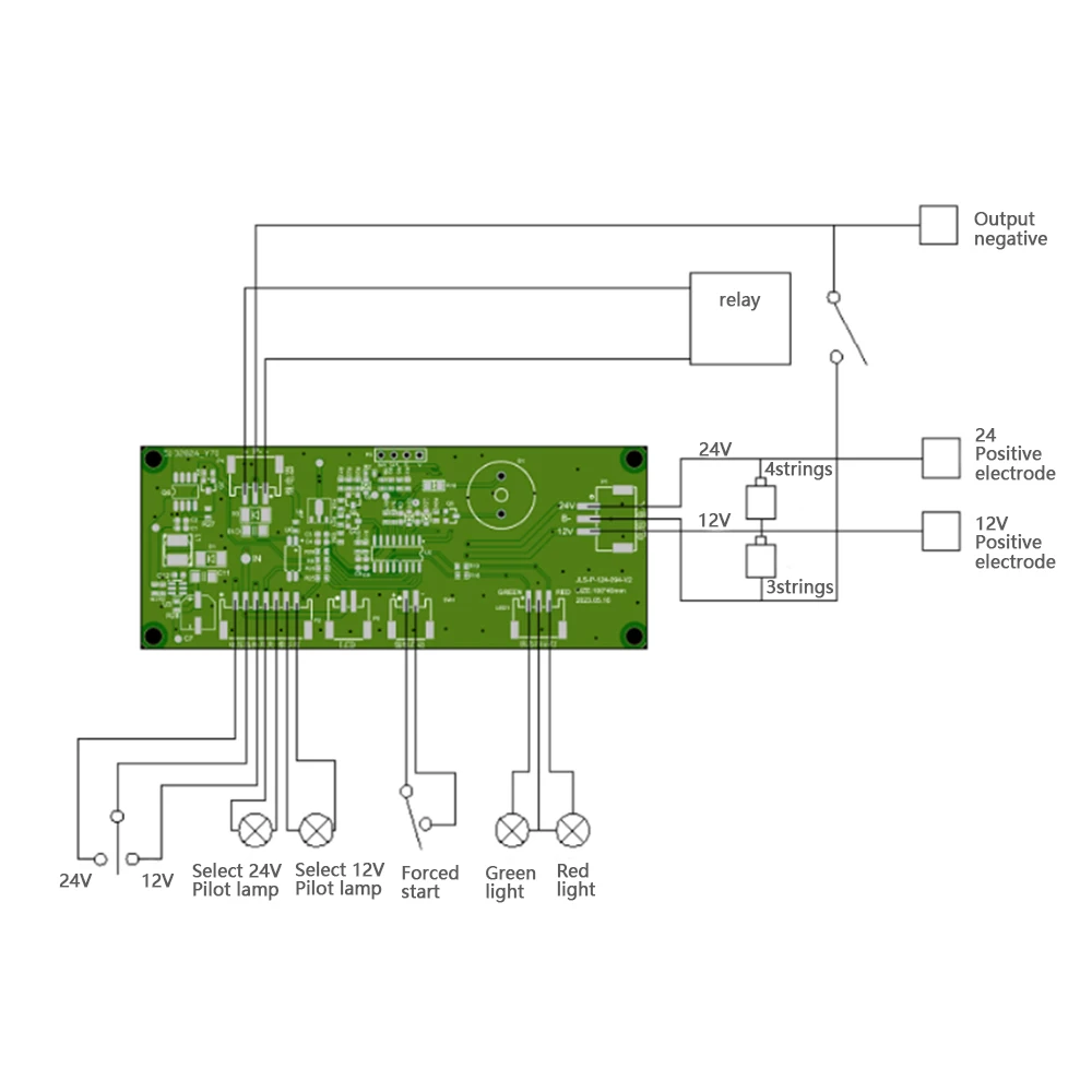 KLS BMS Peak 600A 1200A Automatic Support 4-28S 100A With Relay Built-In NTC Lifepo4 Cell Battery BMS Board