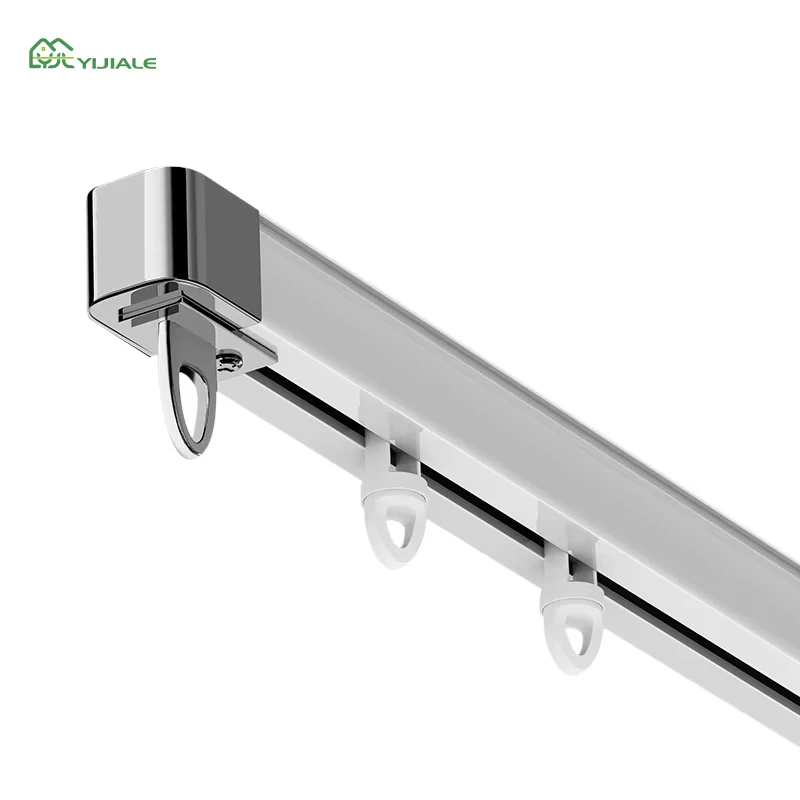 YIJIALE China Supplier 34-59 in Aluminium Alloy Curtain Ceiling Track Curtain Poles Tracks Curtain Rail