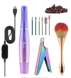 Professional Manicure Pedicure Drills for Acrylic Nails Gel Polishing Shape Tools with Bits and Sanding Bands Efile Nail Drill K