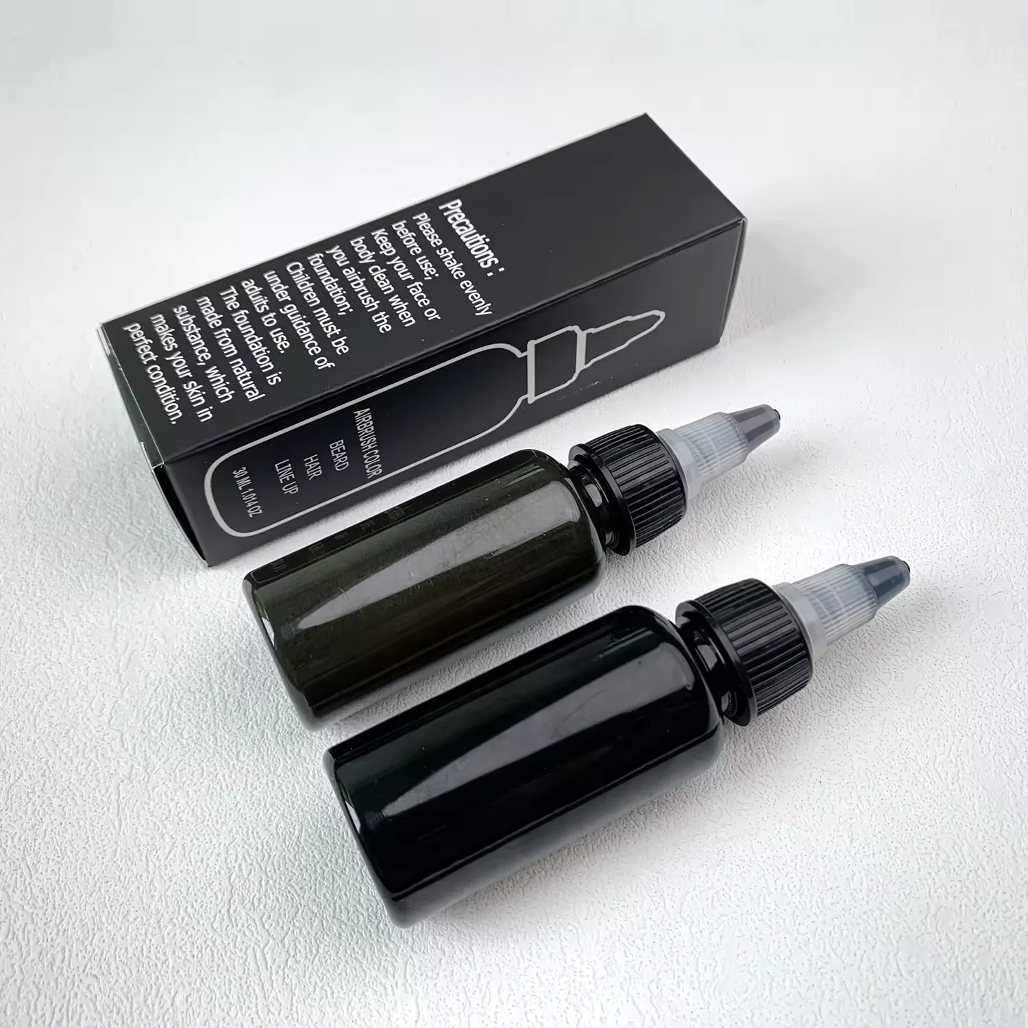 Private Label Black Spray For Hair  Beard And Line Up Color Enhancement airbrush